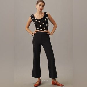 NWT Reformation Tanya Flared Knit Pants Size Medium in Black